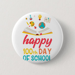 Kinder schooldagen voor studenten ronde button 5,7 cm