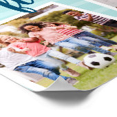 Kinder schooljaar Keepaardje Aqua Foto Collage Pri Poster (Hoek)