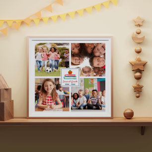 Kinder schooljaar Keepaparte 4 Foto Collage Print