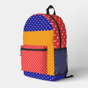 Kinder schoolreizen Rood Geel Blauw Polka Dots Bedrukte Rugzak