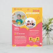 Kinder schooltoelatingsflyer (Staand voorkant)