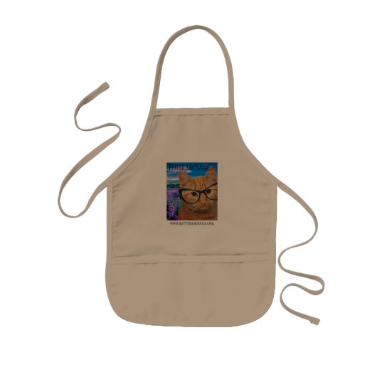 kinder schort beige (Voorkant)