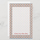 Kinder schrijfbenodigdheden briefpapier (Voorkant / Achterkant)