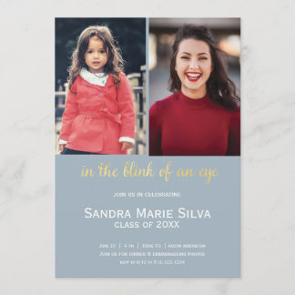 Kinder Senior Photo Graduparty Invitation Kaart