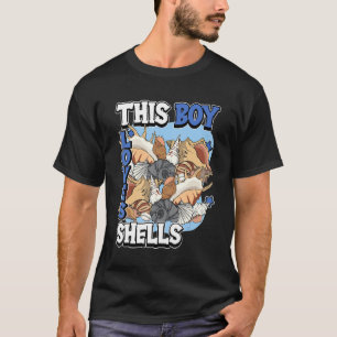 Kinder Shell Quote Mussel Clam Seashell Deze Jonge T-shirt