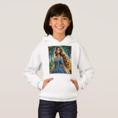 kinder shirt design meisjes mode Meisjes Hoodies (Voorkant volledig)