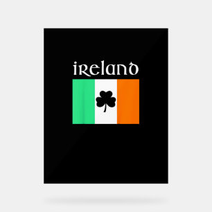 Kinder Shirt Ierse vlag Shirt St Patricks Da Acryl Bord