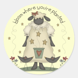 Kinder Shirten van schapen en geiten Ronde Sticker