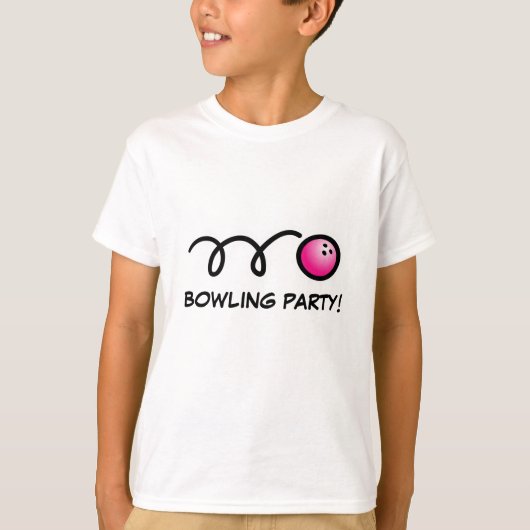 Kinder shirten voor bowlingpartijen t-shirt (Voorkant)