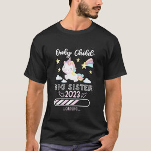 Kinder Siblings Big Sister 2023 schattige eenhoorn T-shirt