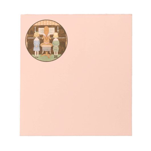 KINDER SINGING, PIANO MUSIC LESSON NOTITIEBLOK (Voorkant)