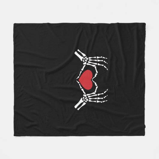 Kinder Skelet Hand Hart Valentijnsdag Cool Class Fleece Deken (Voorkant (Horizontaal))