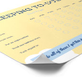 Kinder slaapstand voor de checklist poster (Hoek)