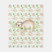 Kinder Sleepy Time Sloth Fleece Deken (Voorkant)