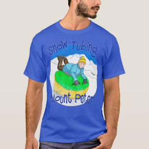 Kinder sneeuwbuizen op Mount Peter New York T-shirt