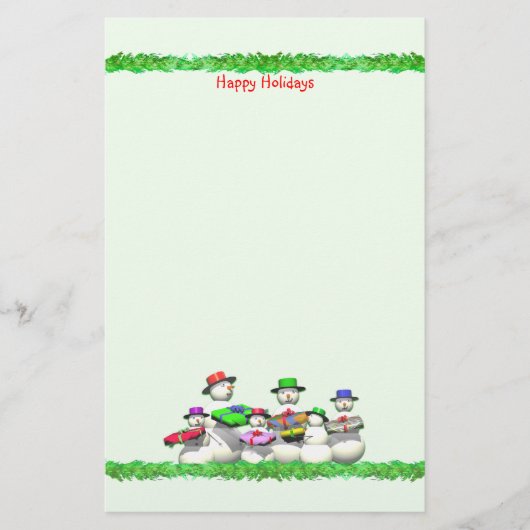 Kinder sneeuwkerst briefpapier (Voorkant)