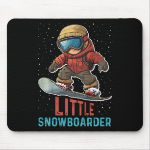 Kinder snowboarder kleine snowboarder grappige peu muismat