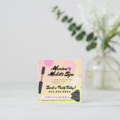 Kinder Spa Bus Partij Verloopgradiënt Roze Geel Vierkante Visitekaartje (Staand voorkant)