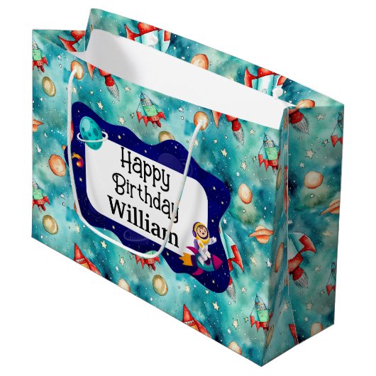 Kinder Space Explorer Groot Cadeauzakje (Voorkant Gekanteld)