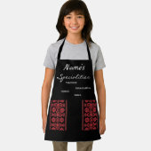 Kinder specialiteit Red Tatreez Apron Schort (Insitu)