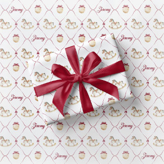 Kinder Speelgoed Inpakpapier Schommelpaard Cadeaup