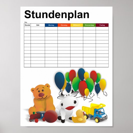 Kinder speelgoed / Rooster Poster (Voorkant)