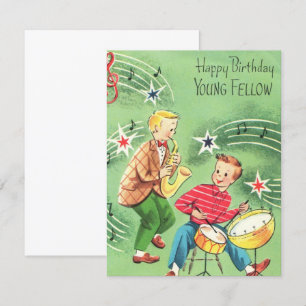 Kinder speelinstrumenten Verjaardag Kaart