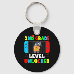 Kinder Spel Gaming 2e Graad Niveau Ontgrendeld Eer Sleutelhanger