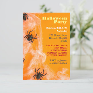 Kinder spin Halloween Party Kaart