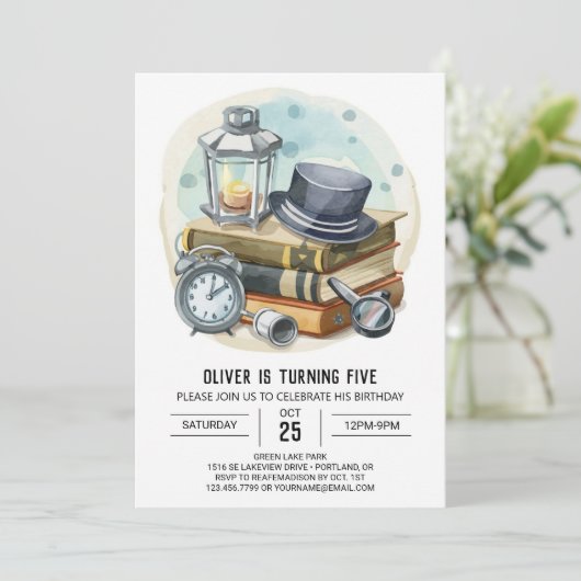 Kinder spionagebril detective Birthday Kaart (Staand voorkant)