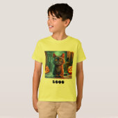 Kinder Spooky Halloween Cat T-Shirt (Voorkant volledig)