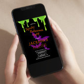 Kinder Spooky Halloween Verjaardagsfeest Kaart