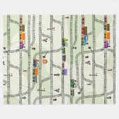 Kinder spoorwegen fleece deken (Voorkant (Horizontaal))
