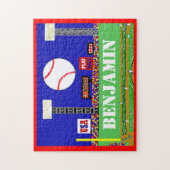 Kinder sport Baseball Puzzle Personalized Gift Legpuzzel (Verticaal)