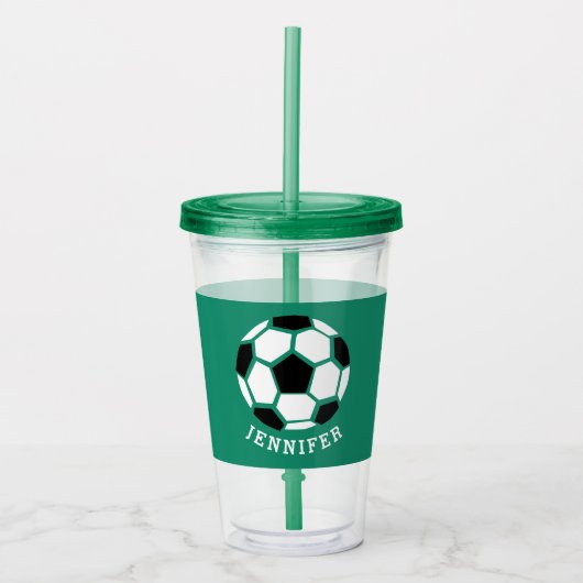 Kinder sport Voetbal Athletic Specialized Green Acryl Drinkbeker (Voorkant)