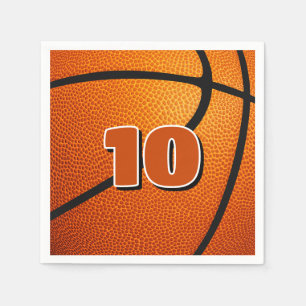 kinder sportverjaardagsfeestje basketbal servet