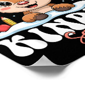 Kinder Squad Reindeer Christmas Lights Cute Winter Poster (Hoek)