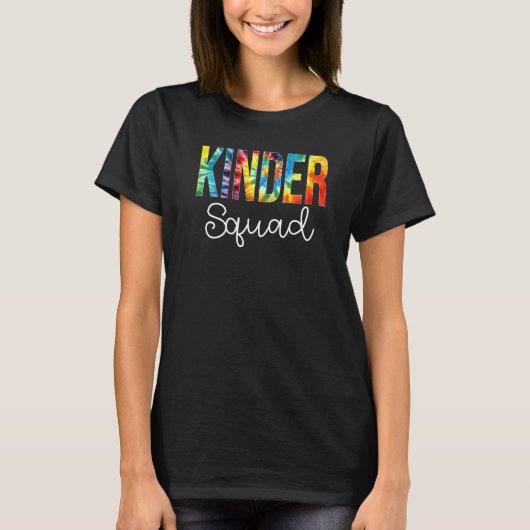 Kinder Squad Tie Dye Appreciation Day Hallo Terug  T-shirt (Voorkant)