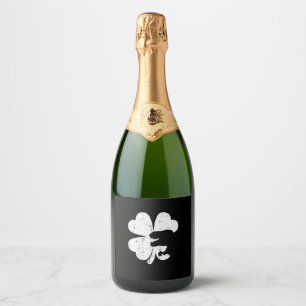 Kinder St Patricks Day Dino Shamrock Saint Paddys Sparkling Wijnetiket