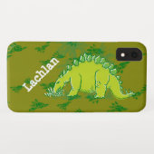 Kinder stegosaurus groene douanenaam Case-Mate iPhone case (Achterkant (horizontaal))
