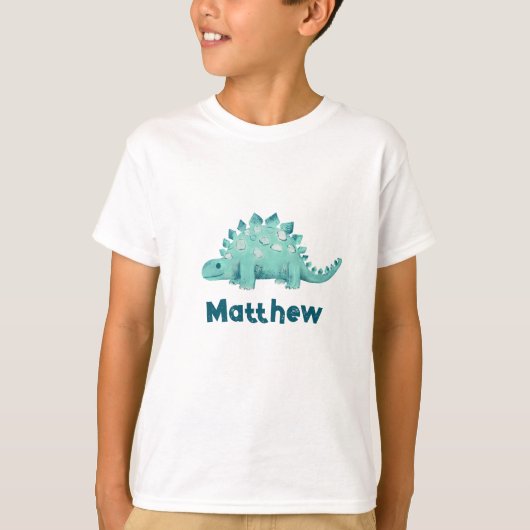 Kinder Stegosaurus Naam T-shirt (Voorkant)