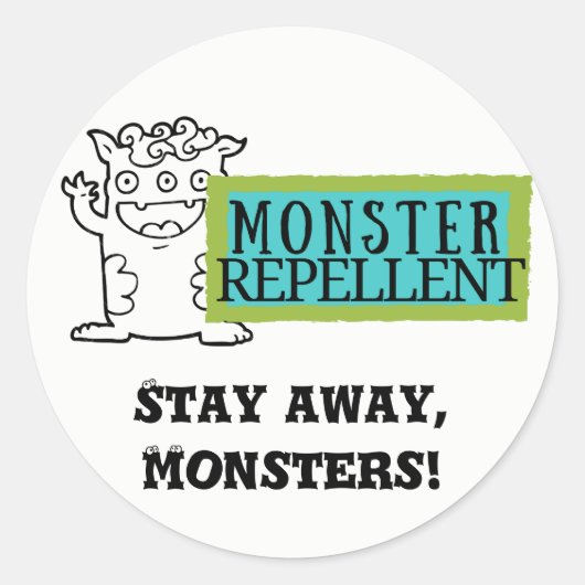 Kinder stickers - Monster Repellent (Voorkant)