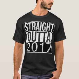 Kinder Straight Outta 2017 Funny 5th Birthda T-shirt