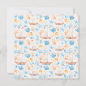 kinder strand eerste verjaardag uitnodiging (Achterkant)