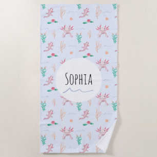 Kinder strand van het Meisjes Modern en Cute Axolo Strandlaken