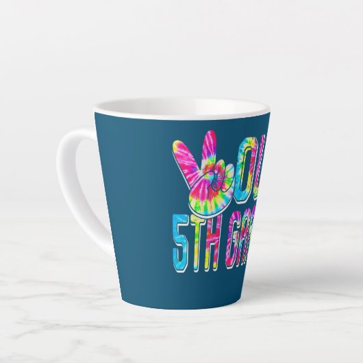 Kinder studente Afstuderen uit 5e klas Latte Mok (Linkerhoek)