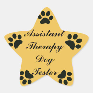 Kinder stuiver~ Assistant Therapy Dog Tester Ster Sticker