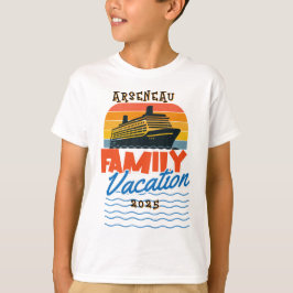 Kinder Sunset Family Cruise Sinaasappel PERSONALIS T-shirt