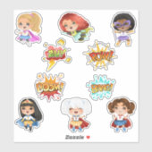 Kinder superheld Girls Sticker (Vel)