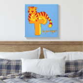 Kinder T is voor de tijger Canvas Afdruk (Insitu (Slaapkamer))